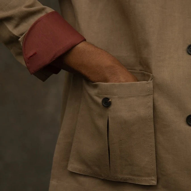 Traveler's Jacket | Solbiati Linen | Beige