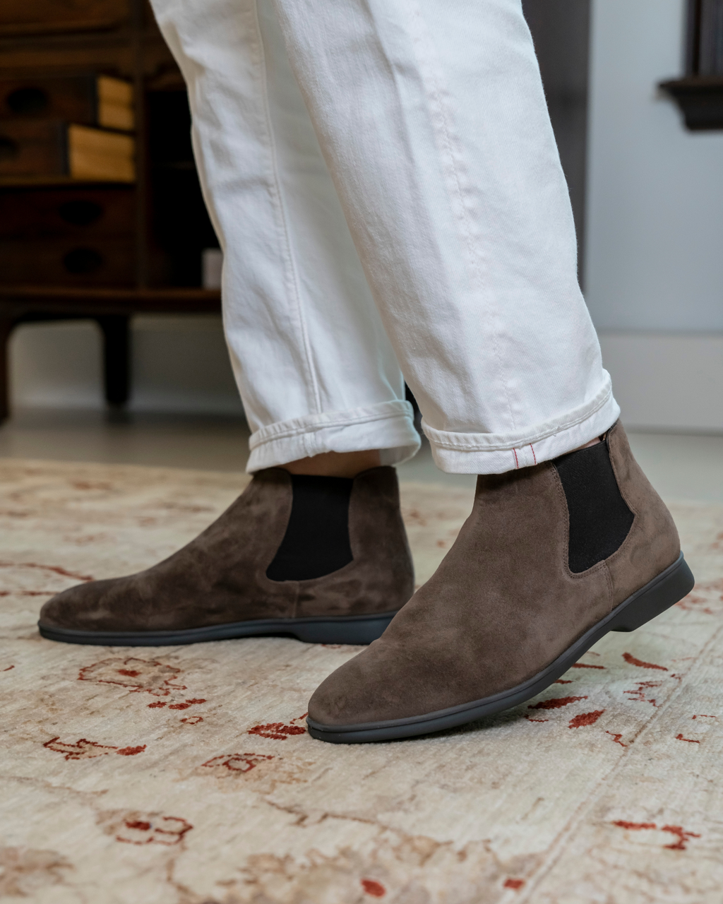 Taupe chelsea sales boots mens