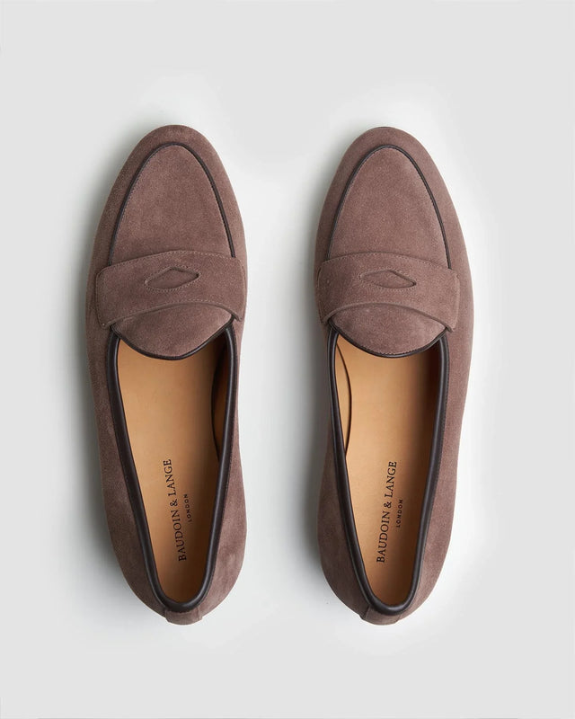Baudoin & Lange - Sagan Classic Ivy | Suede | Taupe - Loafer
