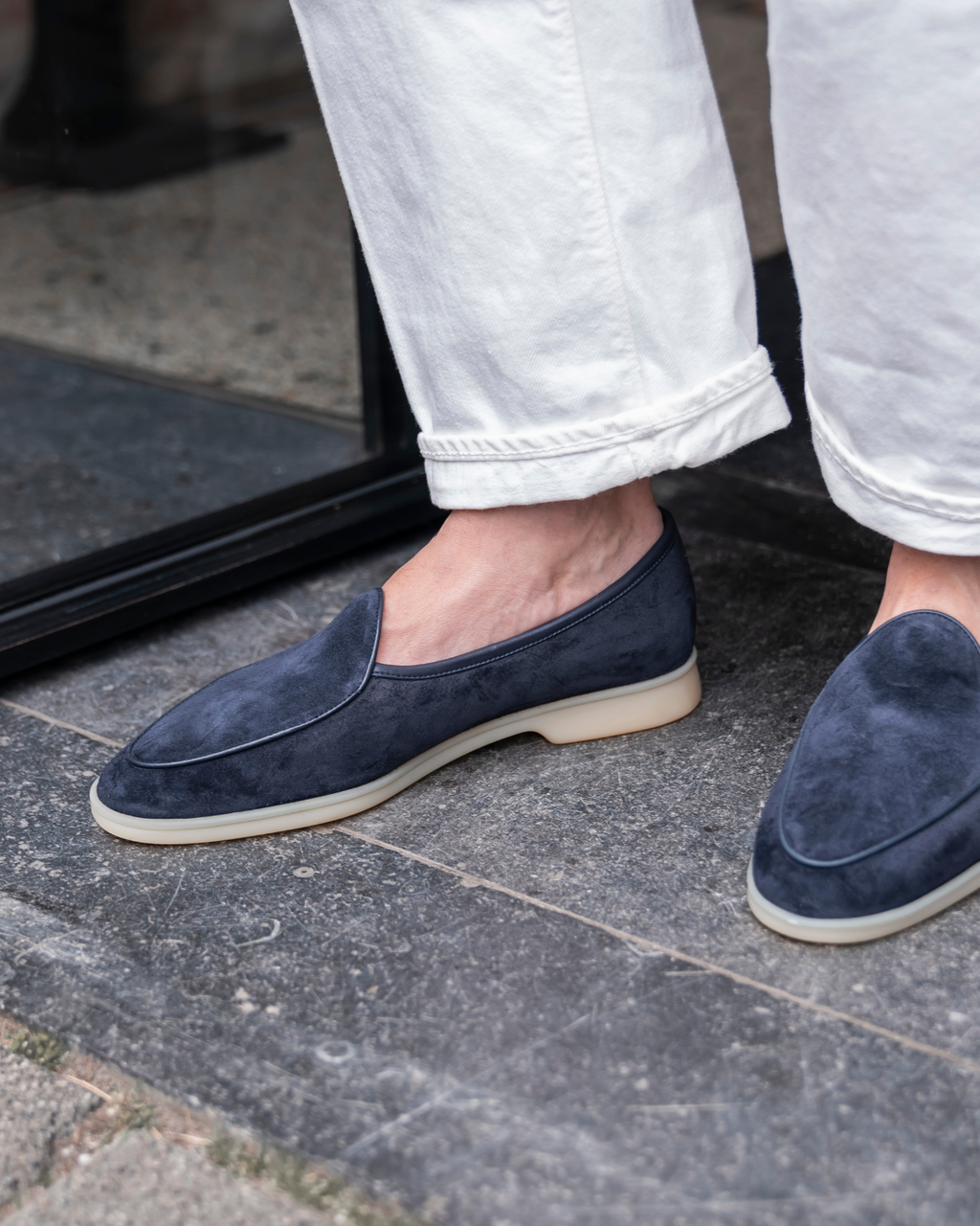 Baudoin & Lange | Stride | Suede | Midnight Navy | The Hand