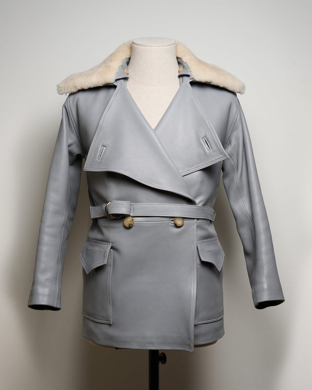Chapal | 1914 Vest | Sheep Fur | Light Grey