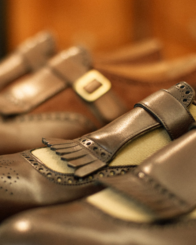 Henley | Calf & Twill | Dark Oak & Beige