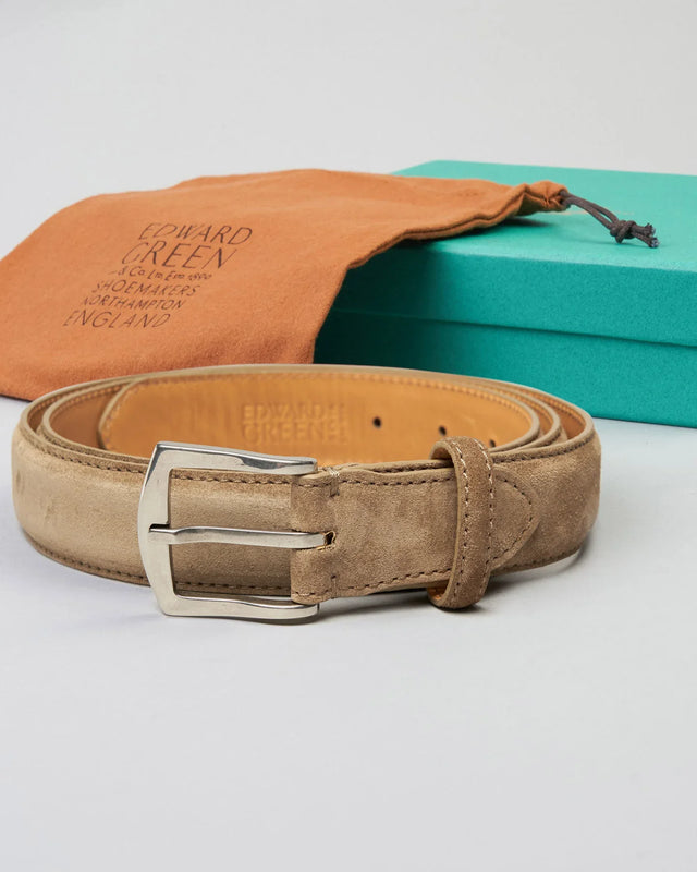 Edward Green - Belt | Suede | Oyster - Belts