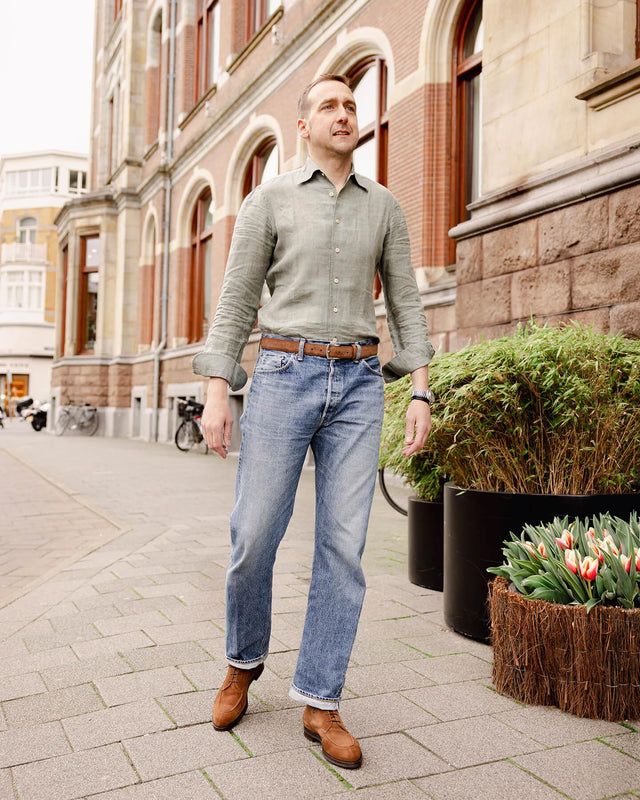 Edward Green - Halifax | Unlined | Suede | Raw Umber - Lace-up