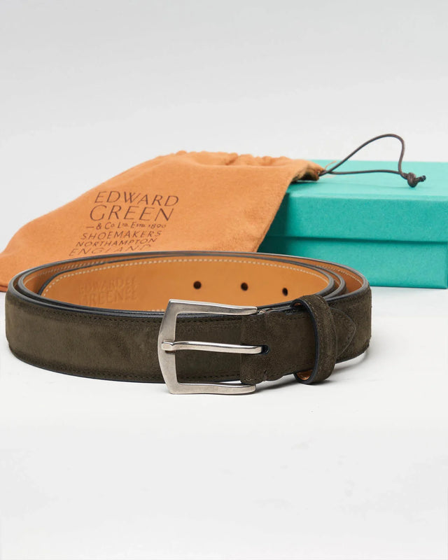 Edward Green - Belt | Suede | Moss - Belts