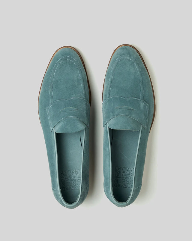 Edward Green - Piccadilly | Unlined | Suede | Aqua - Loafer