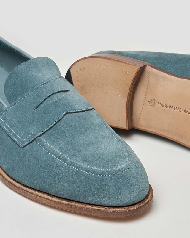 Edward Green - Piccadilly | Unlined | Suede | Aqua - Loafer