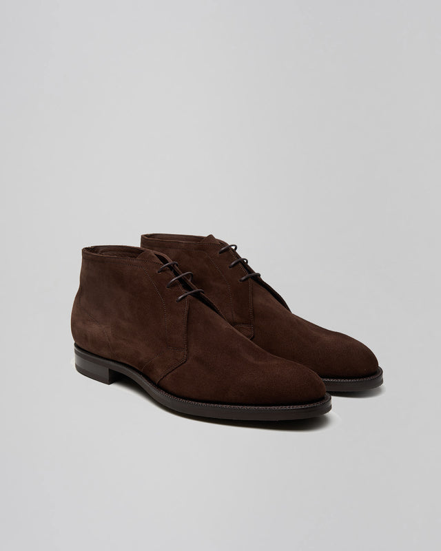 Edward Green Shanklin unlined boot in mink suede