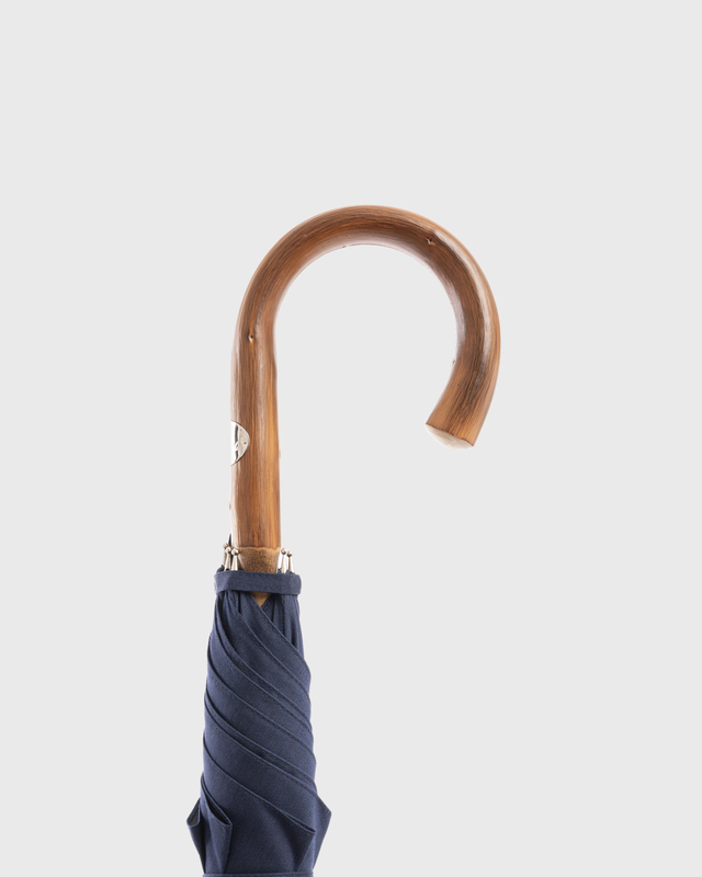 Solid Stick Umbrella | Chestnut | Navy