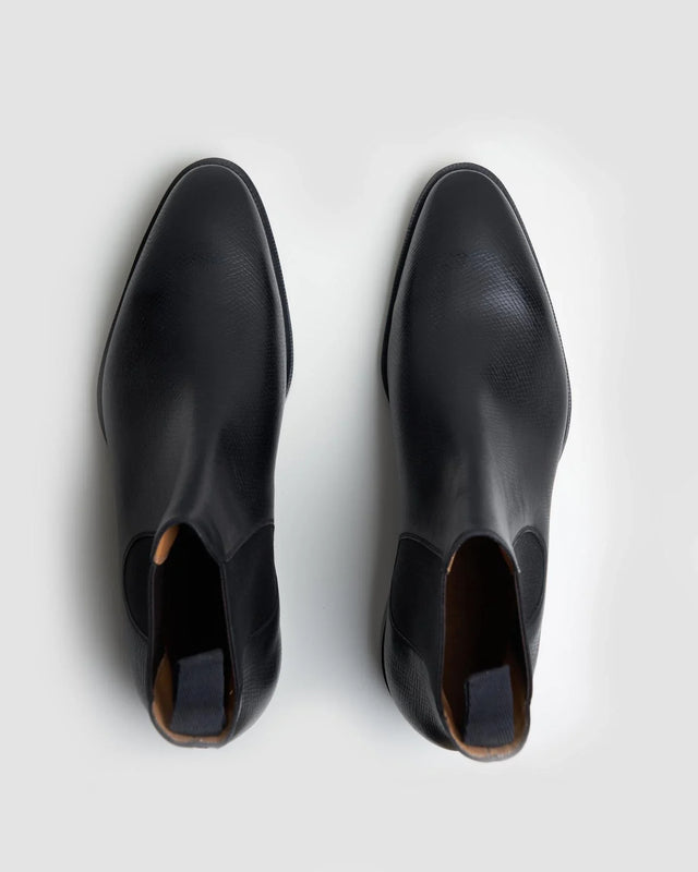 Gaziano & Girling - Exclusive | Burnham | Hatch Grain | Black - Boots