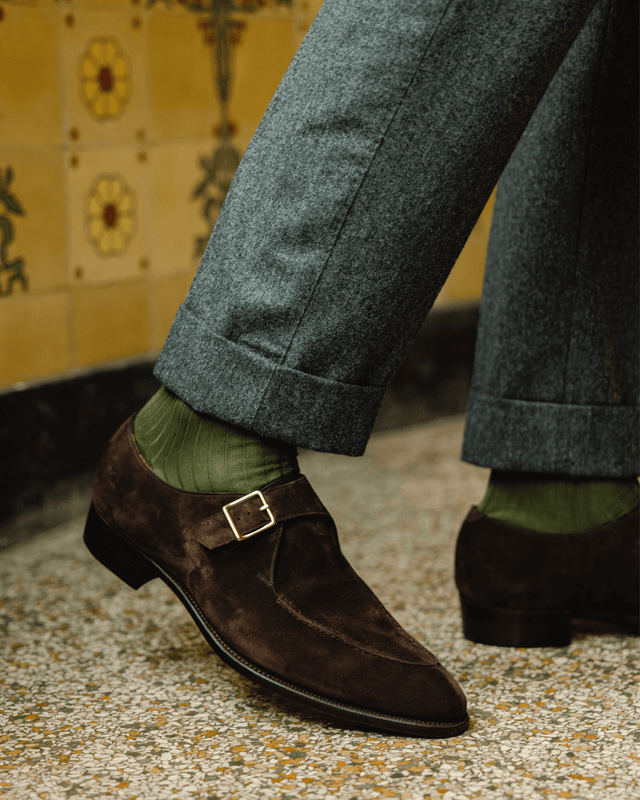 Gaziano & Girling - Savile | Suede | Mole - Buckle