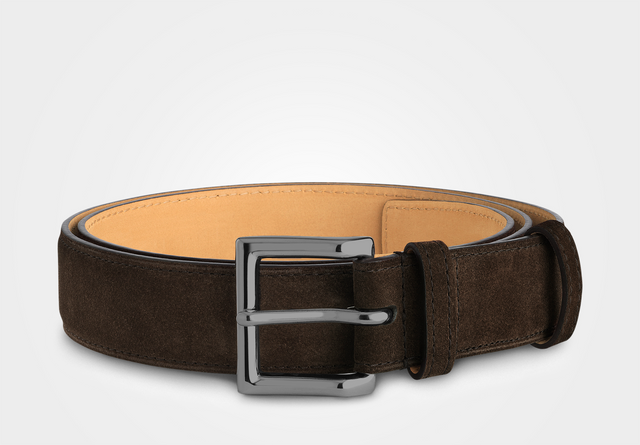 Belt | Suede | Dark Brown