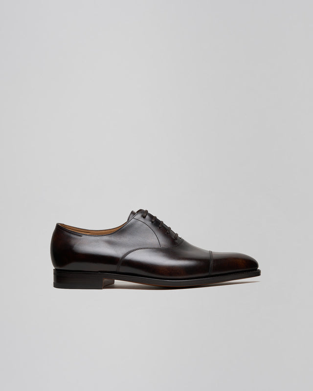 John Lobb City II derby in dark brown Museum calf, side view