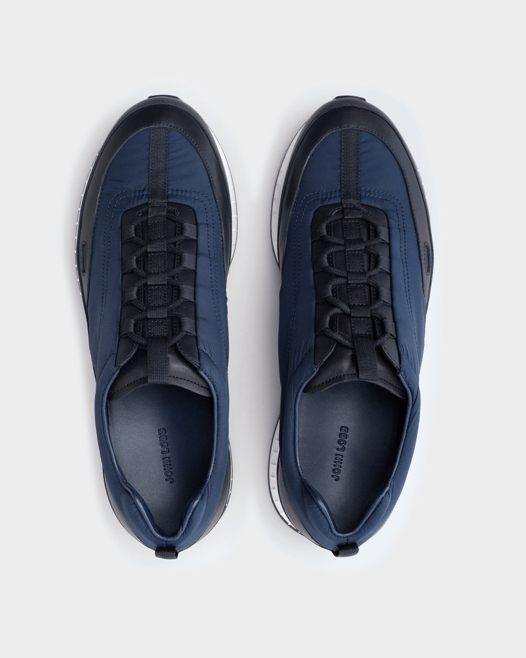 John Lobb Laced Stream in Navy Calf & Nylon – The Hand
