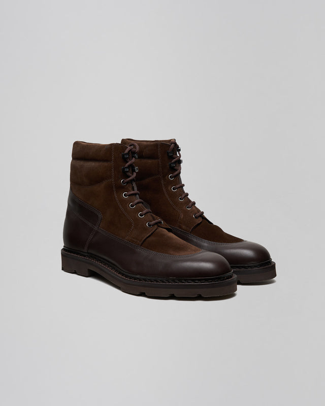 Peak | Calf & Suede | Dark Brown