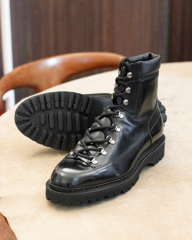 John Lobb Sommet boot in black calf, styled view