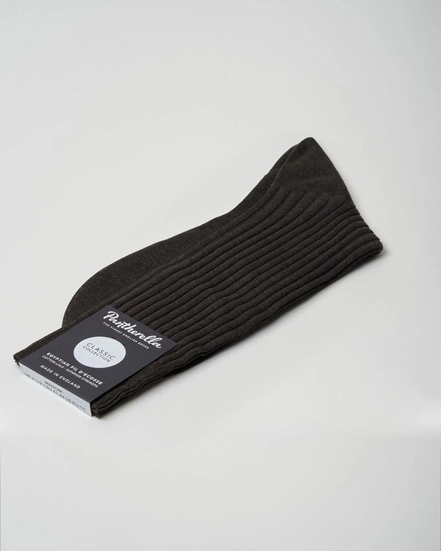 Pantherella - Sock | Danvers | Fil d'Ecosse | Dark Brown - Socks & Footlets