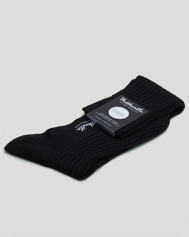 Knee-High Sock | Laburnum | Merino Wool | Black