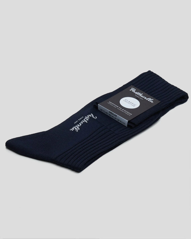 Knee-High Sock | Danvers | Fil d'Ecosse | Navy