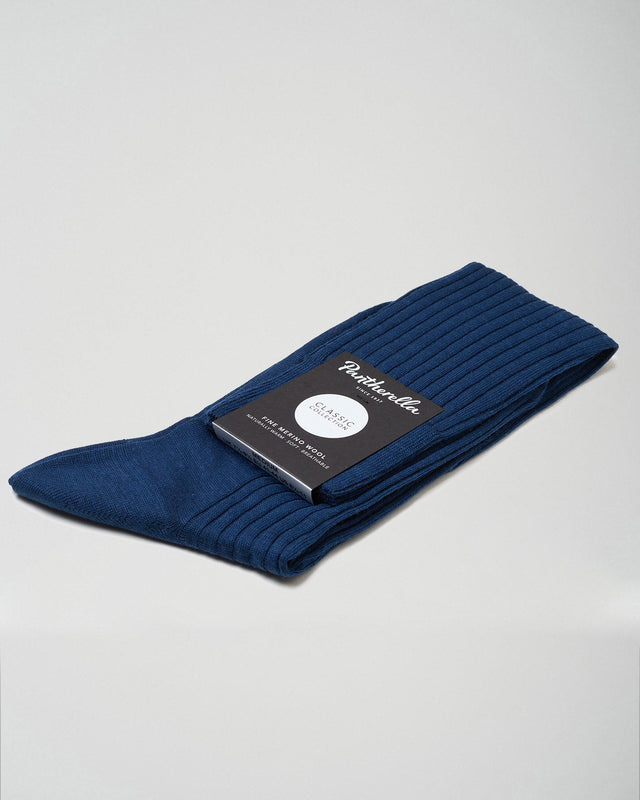 Knee-High Sock | Laburnum | Merino Wool | Dark Blue