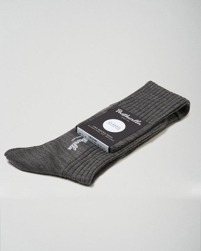 Knee-High Sock | Laburnum | Merino Wool | Mid Grey