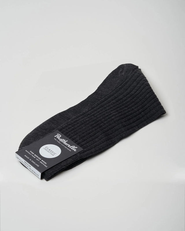Pantherella - Sock | Laburnum | Merino Wool | Charcoal - Socks & Footlets