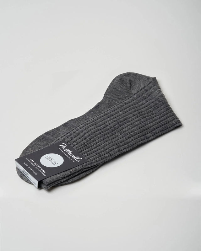 Pantherella - Sock | Laburnum | Merino Wool | Mid Grey - Socks & Footlets