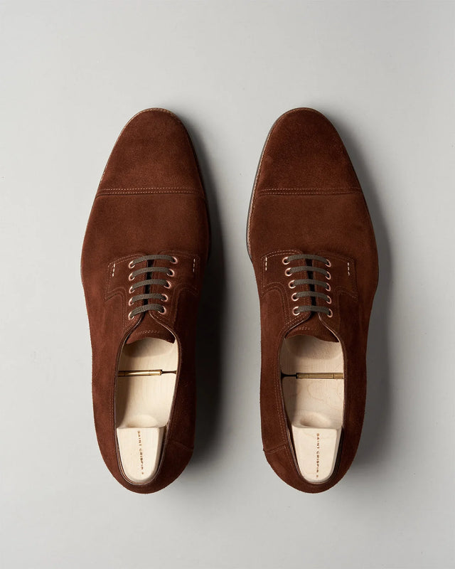 Saint Crispin's - Derby Blucher | Suede | Deep Snuff | 520 - Lace-up