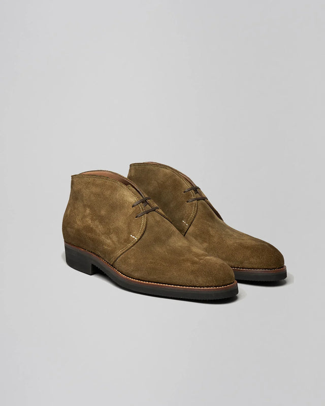 Saint Crispin's - Chukka | 524 | Suede | Olive Green - Lace-up