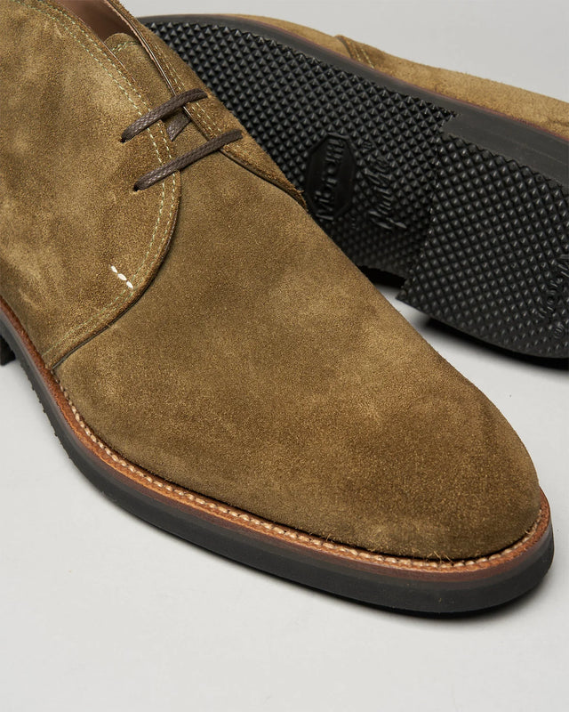 Saint Crispin's - Chukka | 524 | Suede | Olive Green - Lace-up