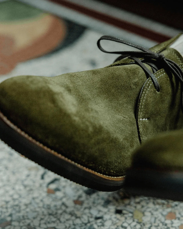 Saint Crispin's - Chukka | 524 | Suede | Olive Green - Lace-up