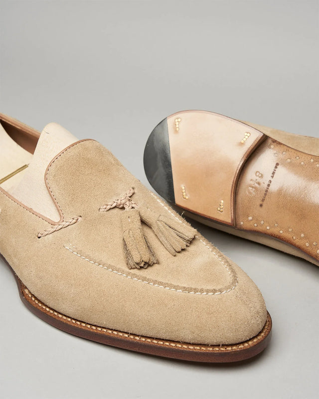 Saint Crispin's - Tassel Loafer | Suede | Cream | 642 - Loafer