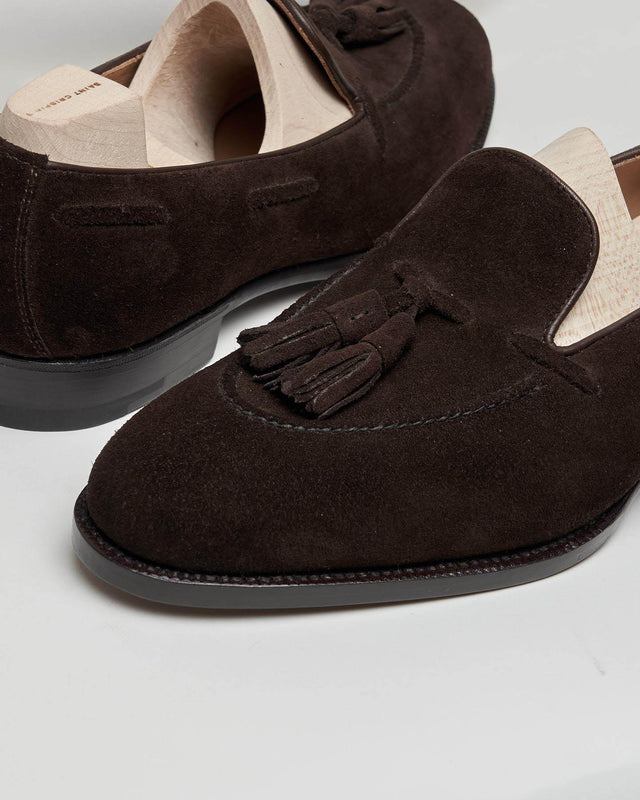 Saint Crispin's - Tassel Loafer | Suede | Dark Brown | 643 - Loafer
