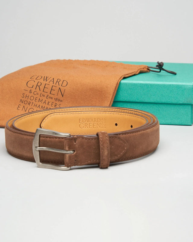 Edward Green - Belt | Suede | Raw Umber - Belts