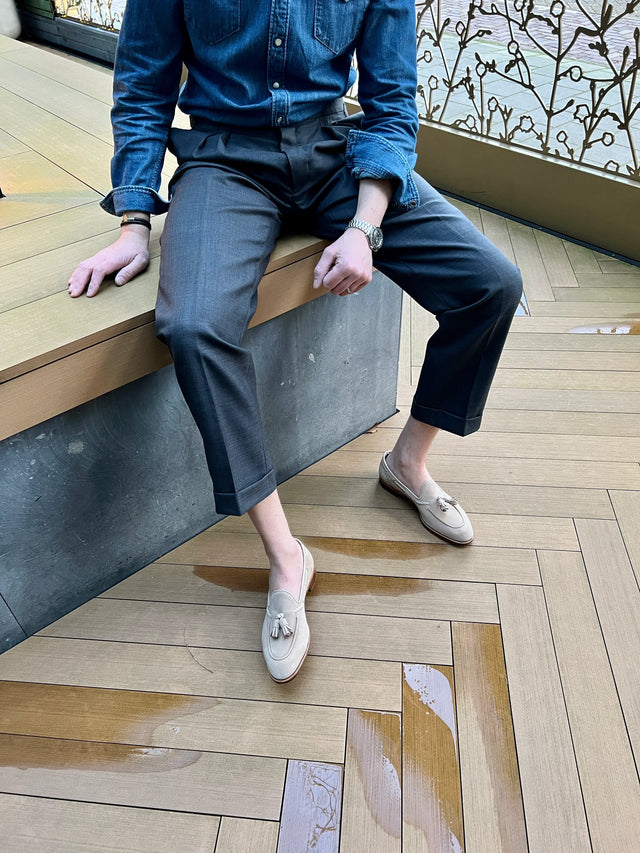 Edward Green - Belgravia | Unlined | Suede | Oyster - Loafer