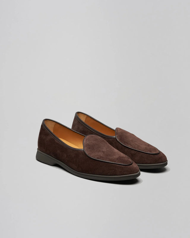 Baudoin & Lange - Stride | Suede | Dark Brown - Loafer