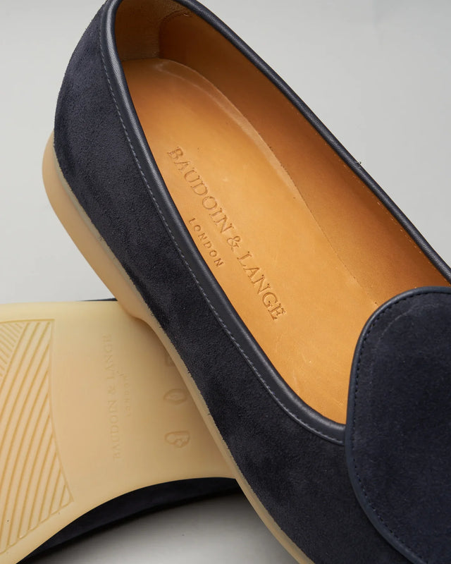 Baudoin & Lange - Stride | Suede | Midnight Navy - Loafer