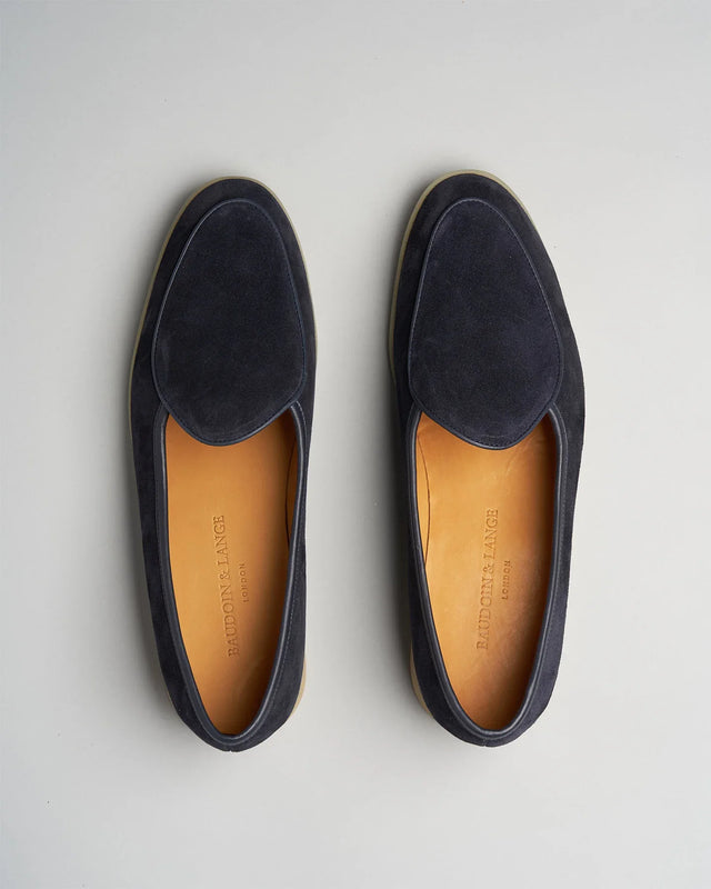 Baudoin & Lange - Stride | Suede | Midnight Navy - Loafer
