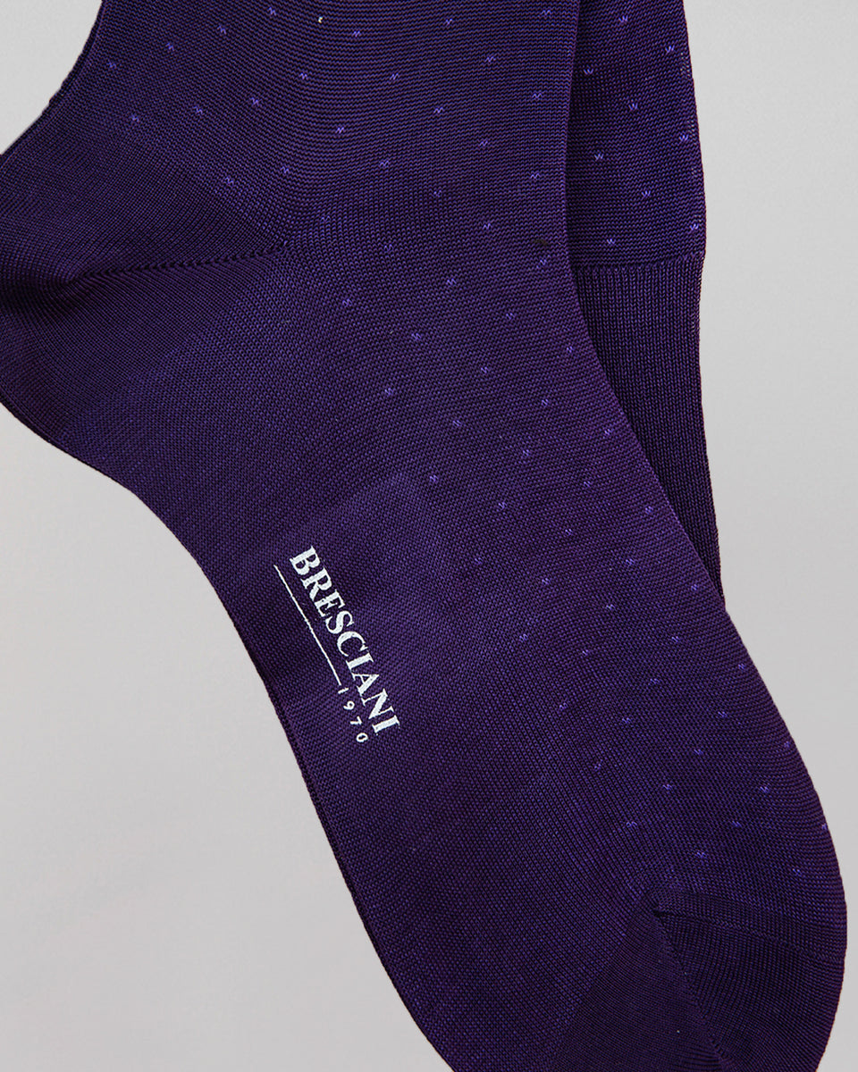 Knee-high Sock | Polka Dot | Purple & Mouve