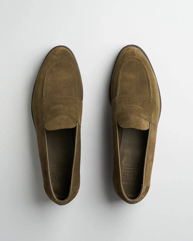 Edward Green - Piccadilly | Unlined | Suede | Army Green - Loafer