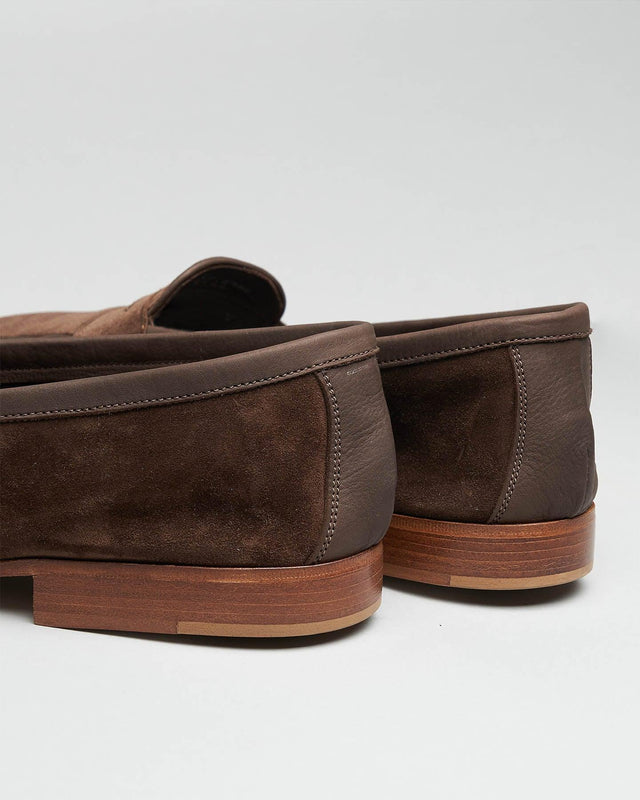 Edward Green - Polperro | Unlined | Suede | Brown Pepper - Loafer
