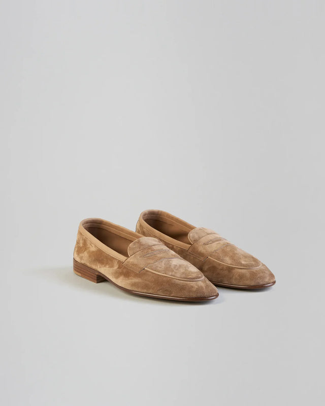 Edward Green - Polperro | Unlined | Suede | Sand - Loafer