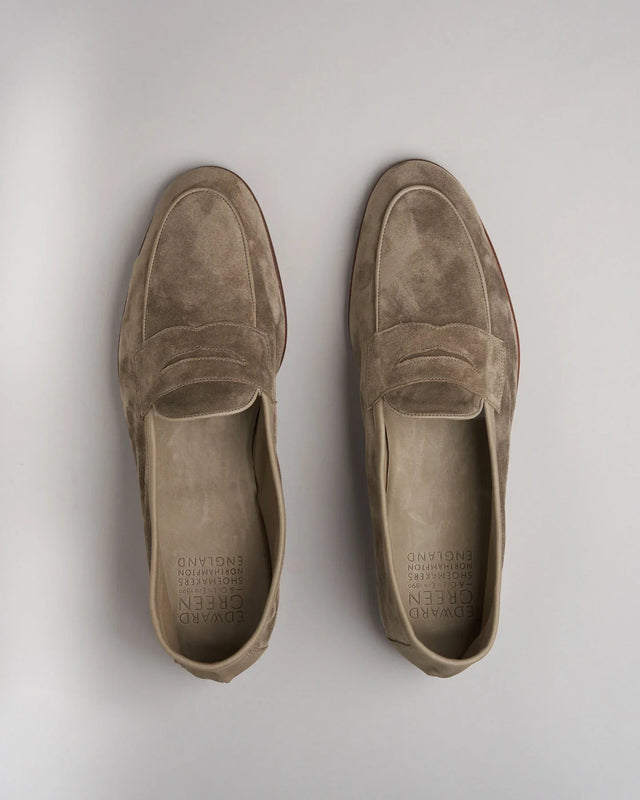 Edward Green - Polperro | Unlined | Suede | Sage - Loafer