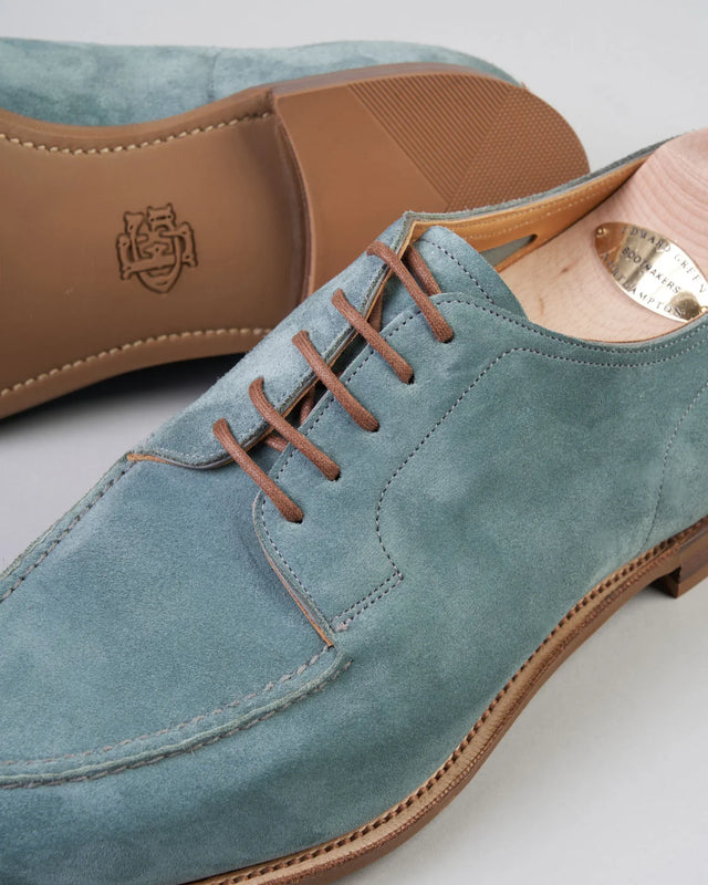 Edward Green - Dover | Unlined | Suede | Aqua - Lace-up