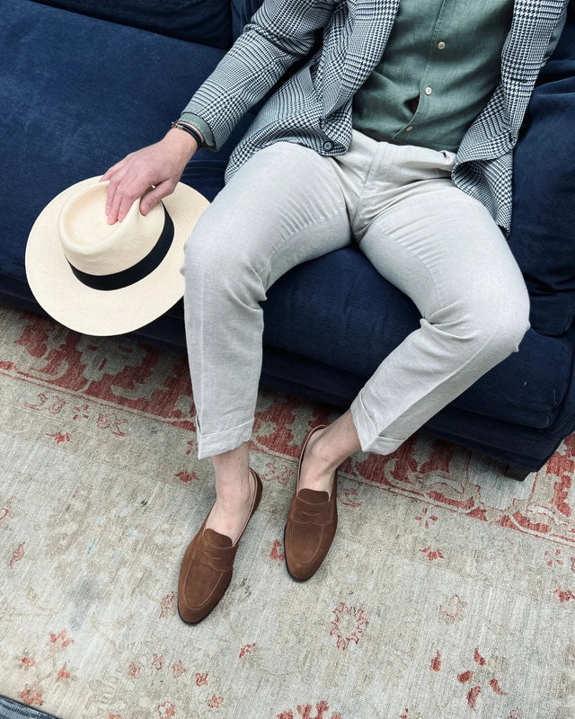 Edward Green - Piccadilly | Unlined | Suede | Raw Umber - Loafer