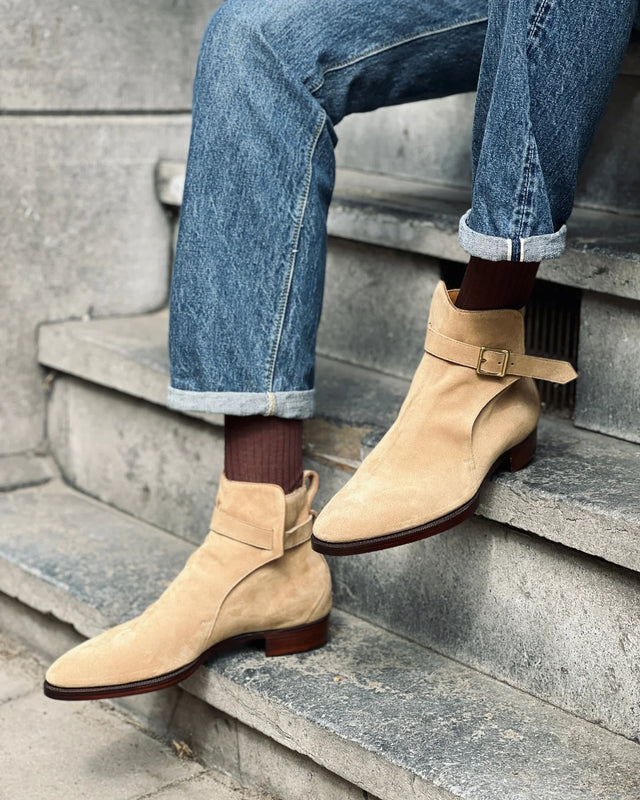 Gaziano & Girling - London Boot | Suede | Sandstone - Boots