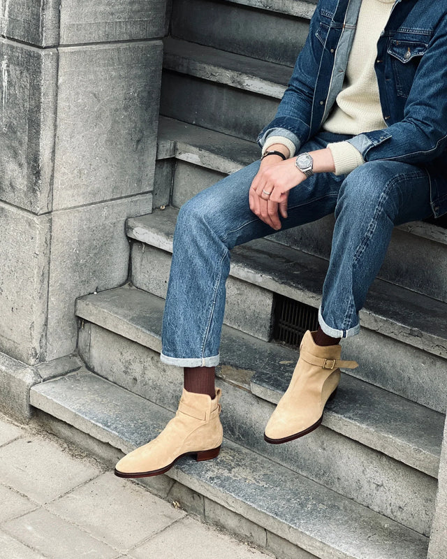 Gaziano & Girling - London Boot | Suede | Sandstone - Boots