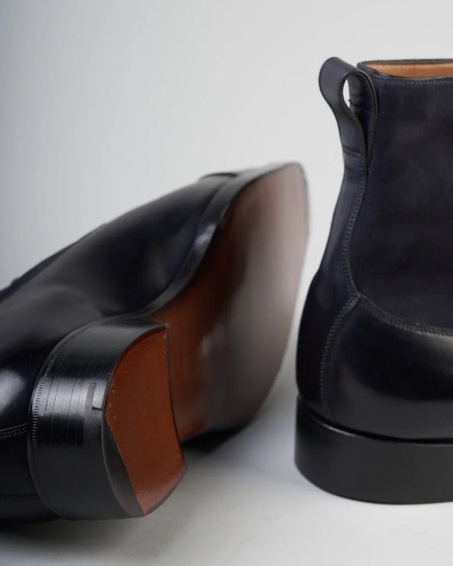 Gaziano & Girling - Canterbury | Leather & Suede | Navy - Boots
