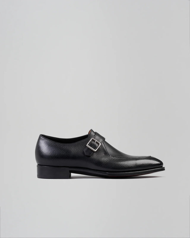 Gaziano & Girling - Savile | Hatch Grain | Black - Buckle