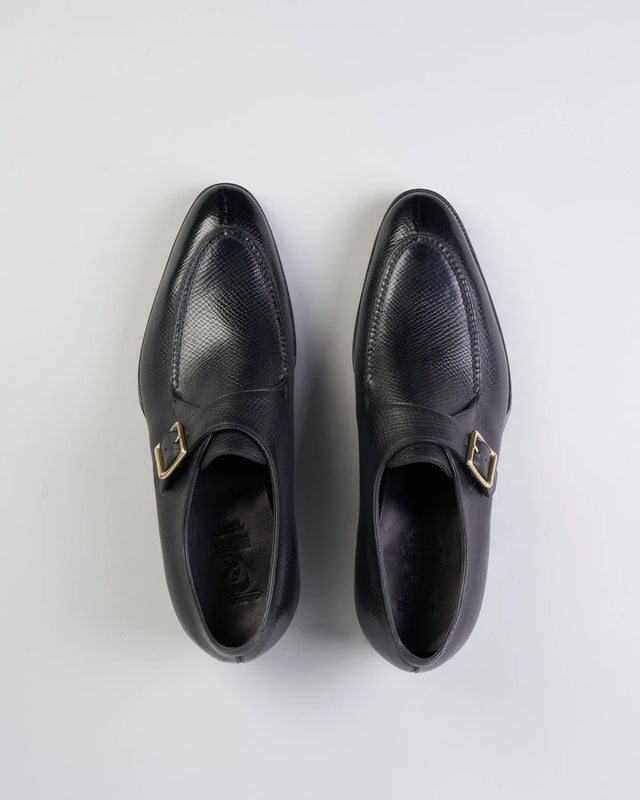 Gaziano & Girling - Savile | Hatch Grain | Black - Buckle